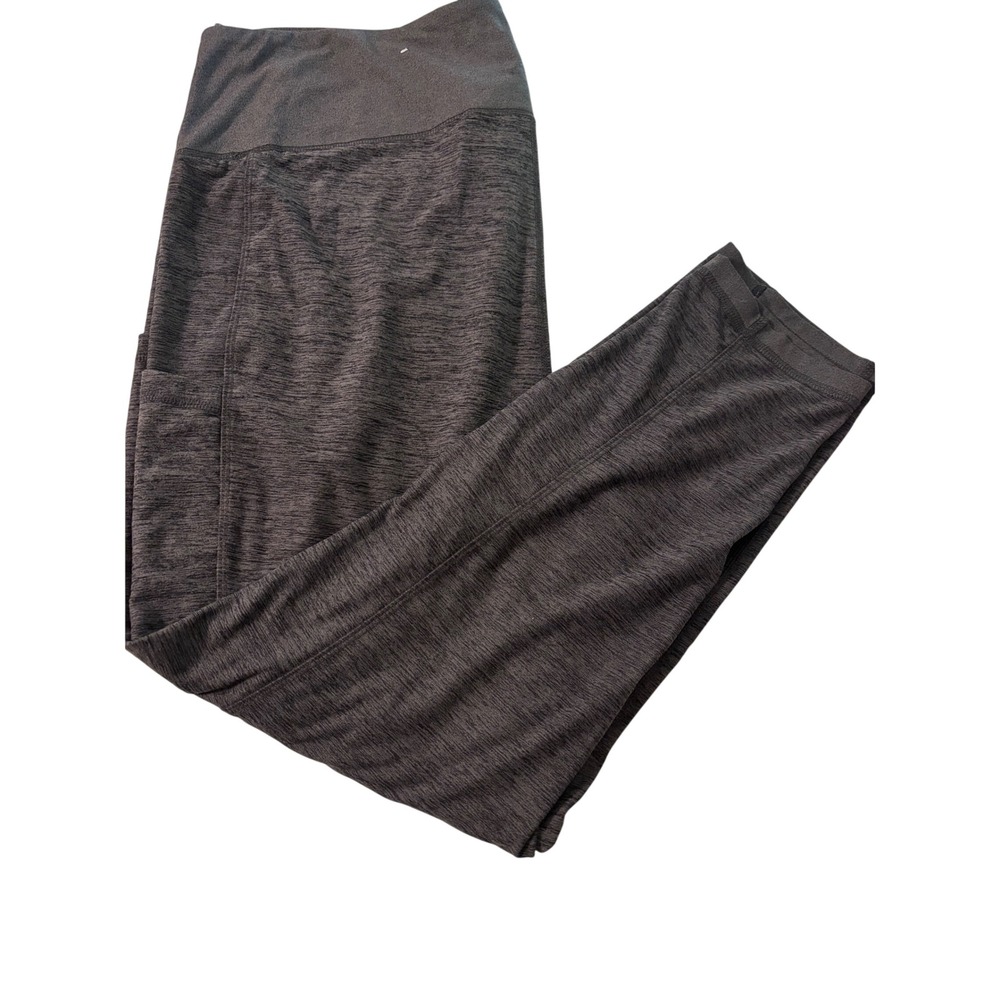 Sonoma Leggings Women XL Gray Space Dye Pockets High Rise Excellent